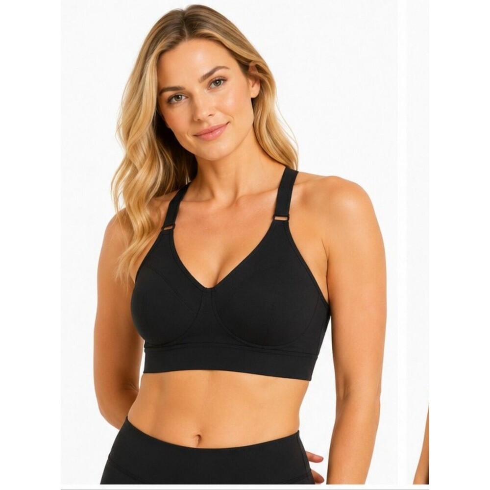 Knix WingWoman Contour Bra Women's Black Wireless Molded Everyday Comfort 8++